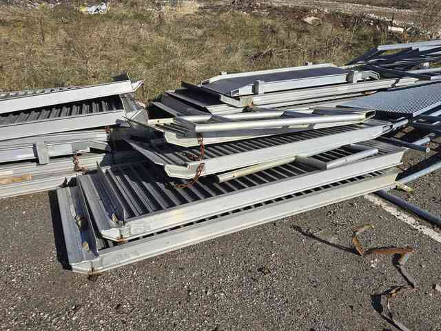 Lot of Cat Walk, Ramp, Railings, Decking, Bases Steel / Iron Material Over 100 Pieces - Image 6