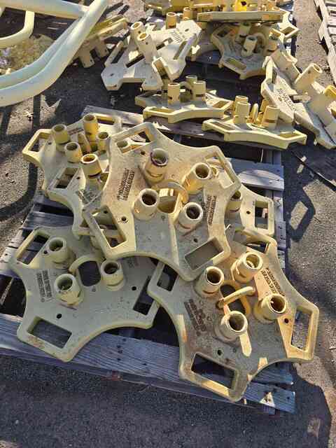 Lot of Cat Walk, Ramp, Railings, Decking, Bases Steel / Iron Material Over 100 Pieces - Image 10