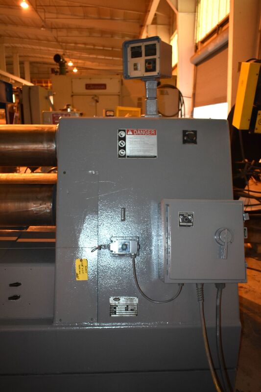 7/16" x 12' WDM #100-11-12, 3-roll hydraulic pinch pyramid plate bending roll, 2-speed reducer - Image 4