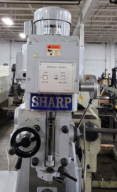 Sharp #VH-25, Vertical/Horizontal Combo Milling Machine, 10" x 56" table, 3 axis, 5 HP, 4500 RPM, 2018 - Image 4