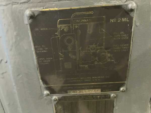 Cincinnati #2, horizontal mill, 10" x52" table, #50 NS taper, rapid traverse, forward/reverse, 5 HP - Image 6