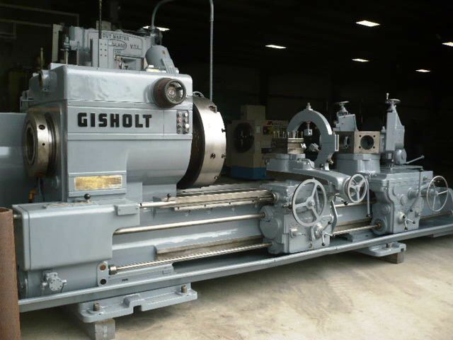 No. 5L Gisholt, saddle type turret lathe, 40" swing o/ways, 97-1/2" center, 280 RPM, A-20, 32" 3-Jaw chuck - Image 1