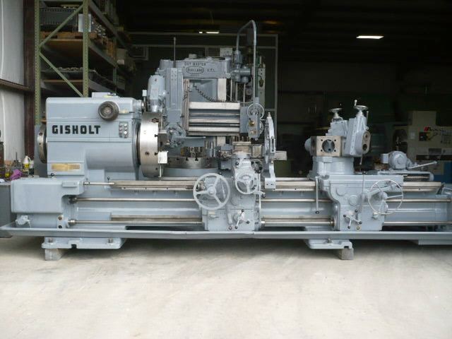 No. 5L Gisholt, saddle type turret lathe, 40" swing o/ways, 97-1/2" center, 280 RPM, A-20, 32" 3-Jaw chuck - Image 2