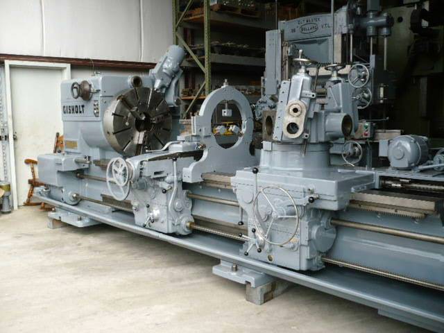 No. 5L Gisholt, saddle type turret lathe, 40" swing o/ways, 97-1/2" center, 280 RPM, A-20, 32" 3-Jaw chuck - Image 9
