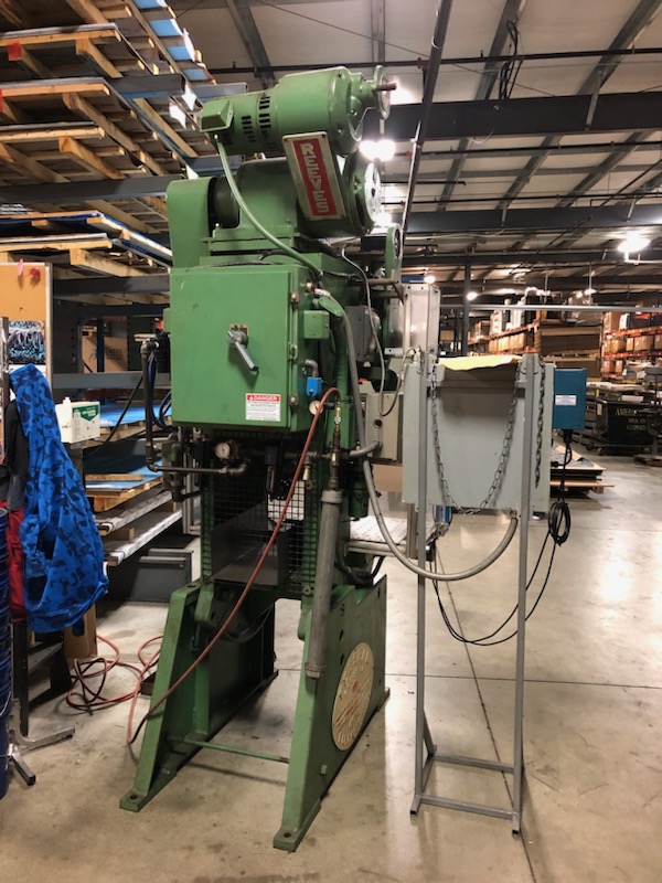 32 Ton, Federal #32, Single Crank Flywheel Driven OBI Press, 3" stroke, 9.5" shut height, 2" slide - Image 5