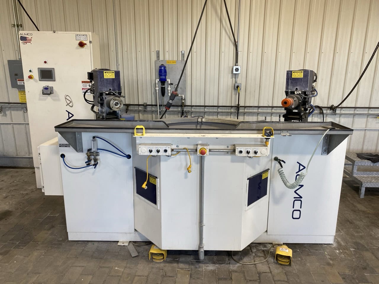 Almco #2SF-48CRA-1, Dual Spindle Deburring System, 48" max, 460 V., flowmeter, AB PLC, variable speed, 2018 - Image 4