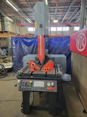 20" x 25" Marvel #81-1,1 Semi-automatic Vertical Bandsaw, 10 HP, 1.25" x 169" blade, 60-400 FPM, Chip Conv. - Image 2