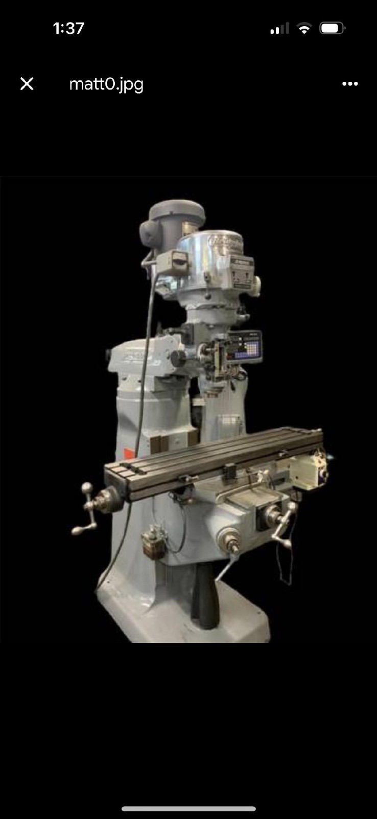 Bridgeport, Milling Machine, R8 Spindle, w/DRO, 2 HP, Reconditioned - Image 1