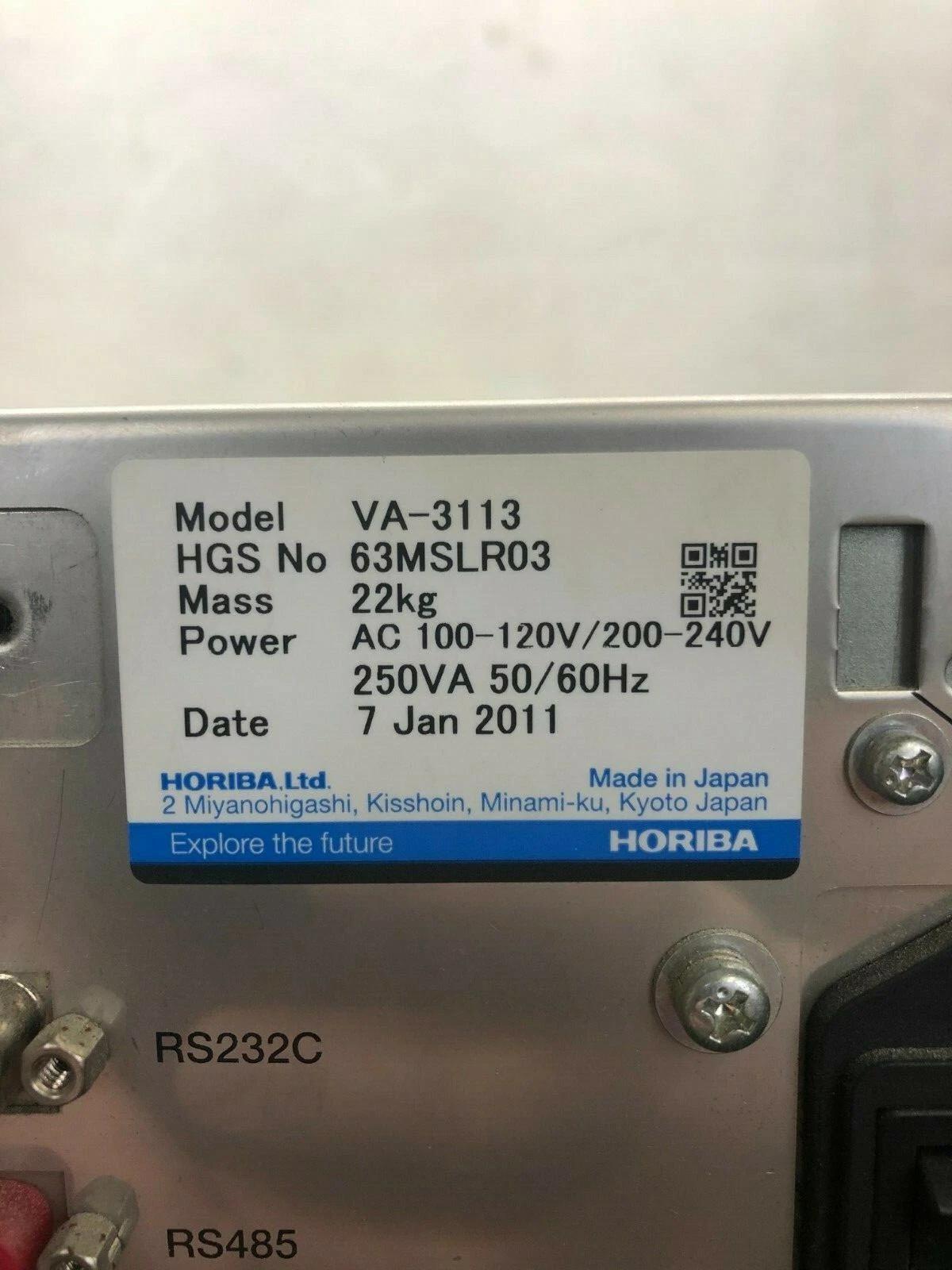 Horiba #VS-3002, Sampling Unit w/ VA-3113 Gas Analyzer, 120/240 V. - Image 5