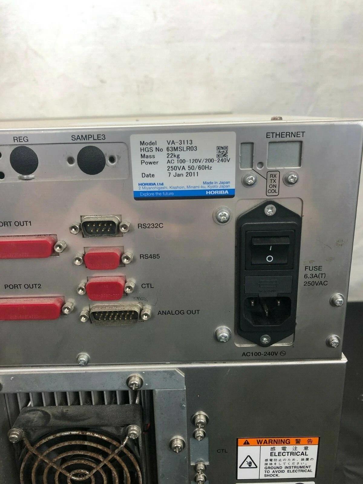 Horiba #VS-3002, Sampling Unit w/ VA-3113 Gas Analyzer, 120/240 V. - Image 10