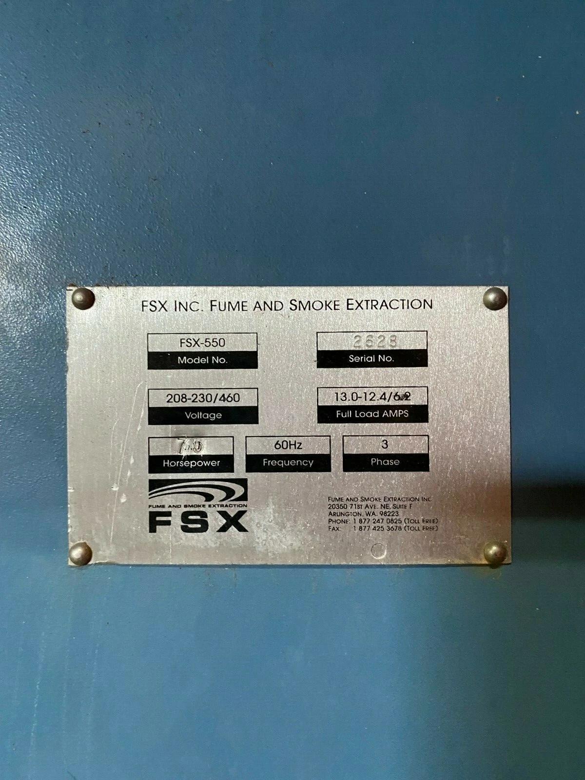 FSX #FSX-550, Fume & Smoke Extraction System, 208-230/460 V. - Image 4