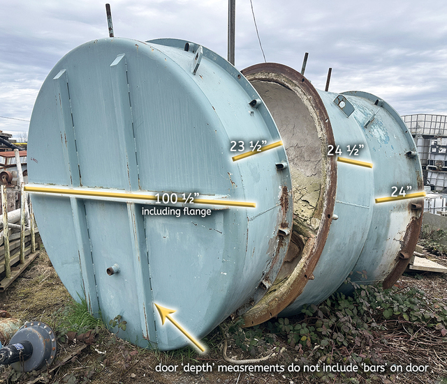 Boiler, Door Assembly, 24" dia, w/ Refractory - Image 3