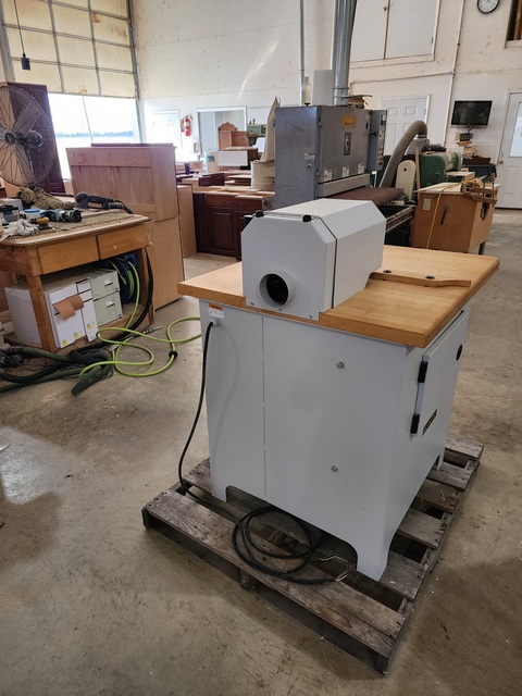 Larick #362, sander, 1.5 HP, TEFC, 1800 RPM, 4" adj., enclosed base, profile discs, 2016 - Image 4