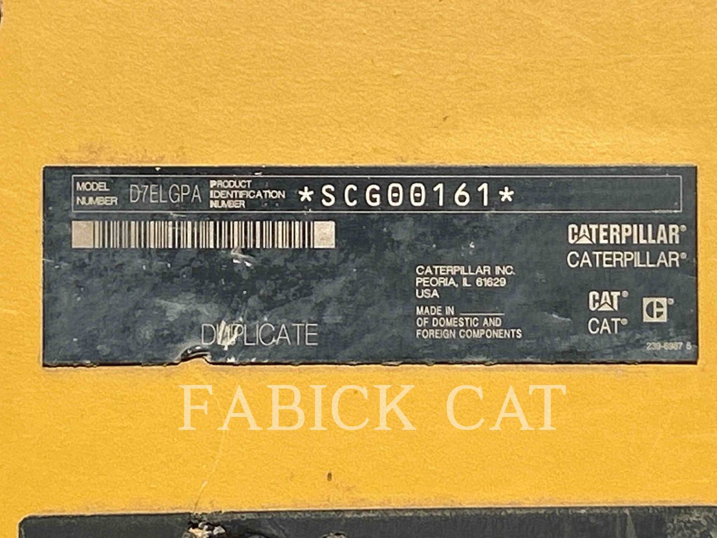 Caterpillar D7ELGP, Crawler Dozer, 9459 hours, S/N: SCG00161, 2011 - Image 6