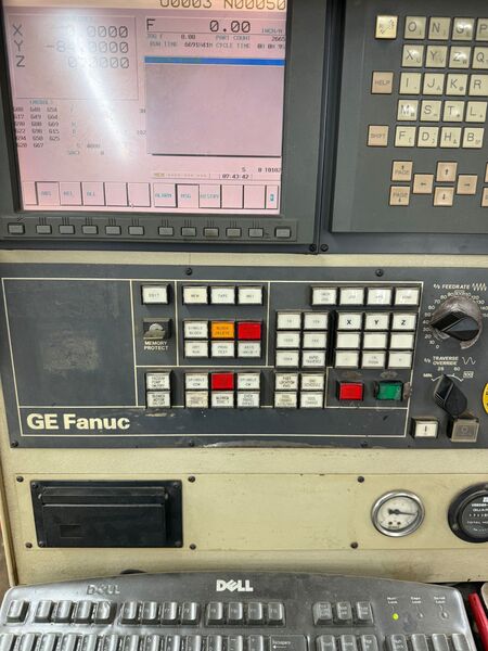 Komo #VR-510-Mach-II, CNC router, GE Fanuc Control, 135" X, 84" Y, 11" Z, 60" x 120" table, 18000 RPM, 2001 - Image 2