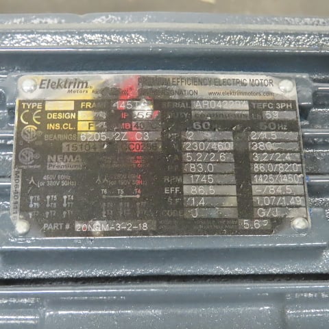 300 HP 1770/2655 RPM Baldor W06513-D-P001, Frame 449T, TEFC, 460 Volts, 3Ph - Image 5