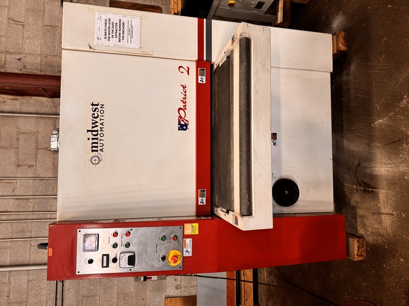 Midwest #ASM-140-20/4.0-MMIJ, Single-Head Duburring Machine, 36" width, 20 HP, 0-40 FPM, 0-6" bed opening - Image 1