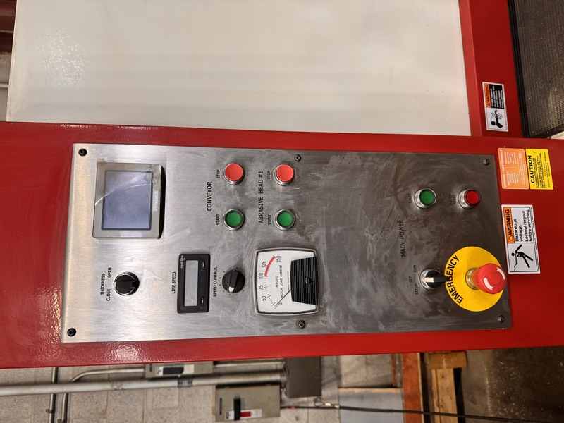 Midwest #ASM-140-20/4.0-MMIJ, Single-Head Duburring Machine, 36" width, 20 HP, 0-40 FPM, 0-6" bed opening - Image 2