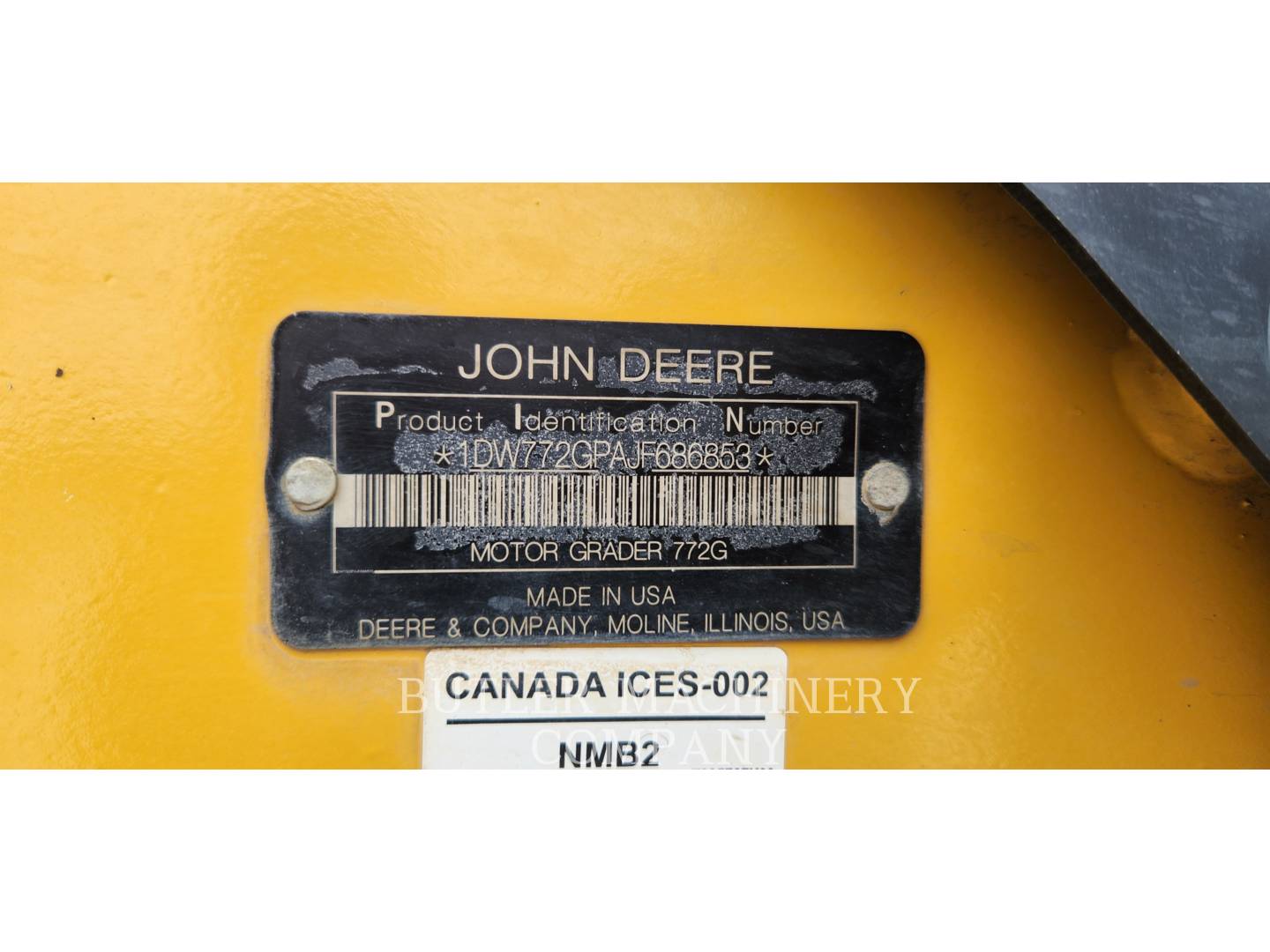 Deere & Co 772GP, Motor Grader, 6907 hours, S/N: 1DW772GPAJF686853, 2018 - Image 6