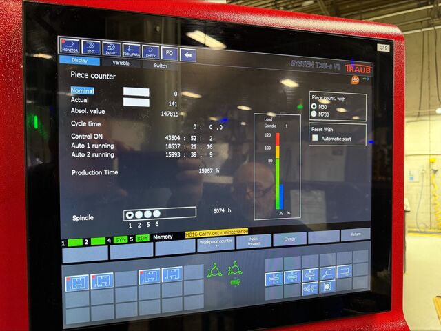 Traub #TNL20-9, 9-Axis Swiss CNC Lathes, 0.7874" spindle hole diameter, 10000 RPM, 2018 - Image 5