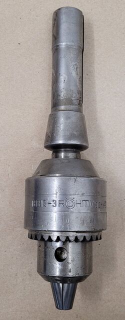 Rohm, BB13-3, 1/32" to 1/2" DRILL CHUCK w/ R8 Holder - Image 1