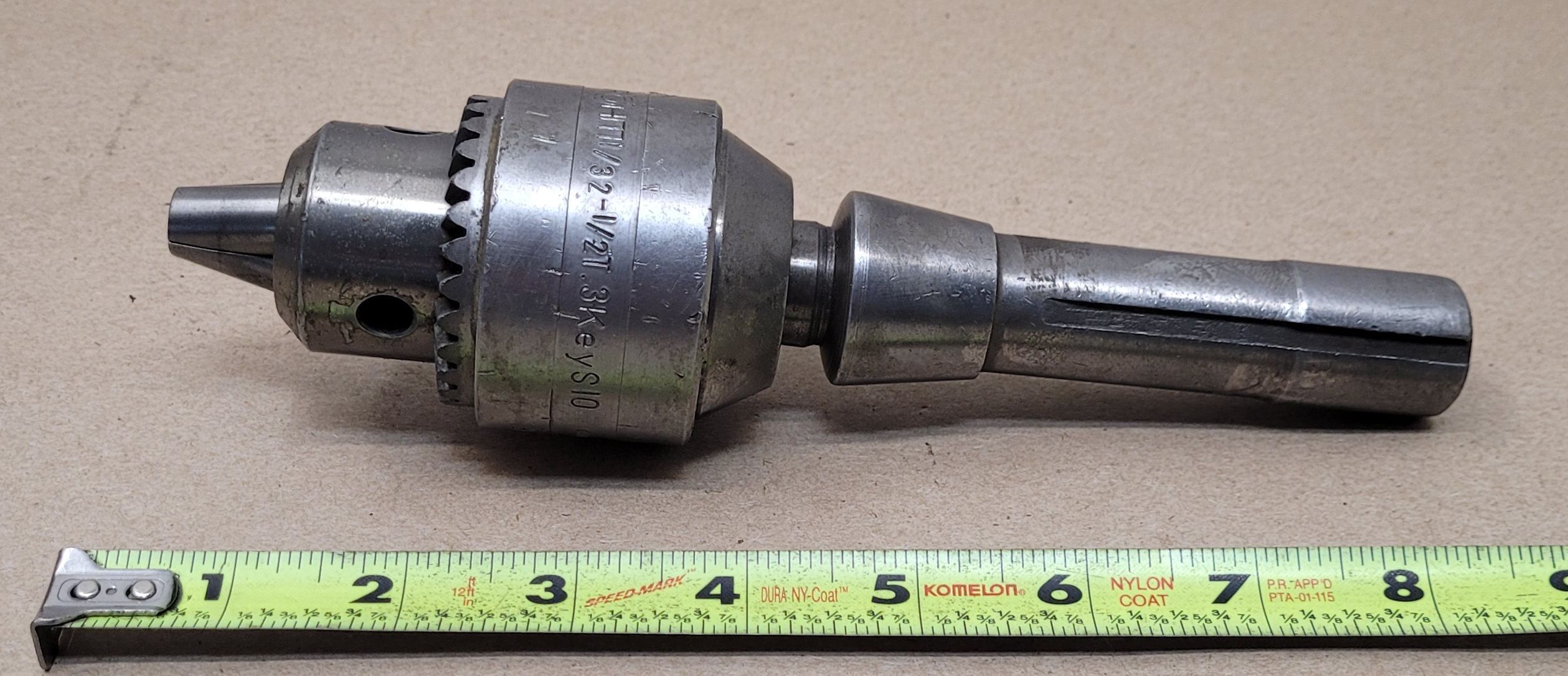 Rohm, BB13-3, 1/32" to 1/2" DRILL CHUCK w/ R8 Holder - Image 4