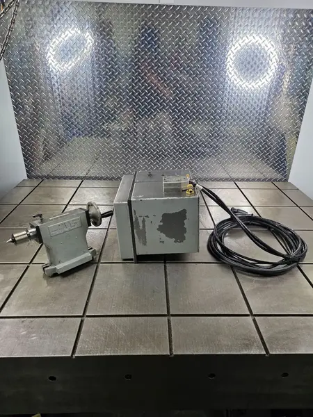 8.3" x 8" Haas #SHRT-210SPH, CNC rotary table, 4-Axis, 6" tailstock, pneumatic brake - Image 9