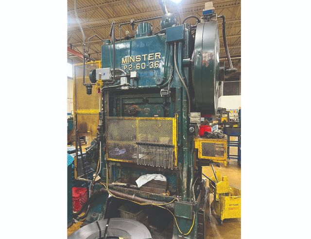 60 Ton, Minster #P2-60-36 Piecemaker, high speed straight side double crank, 3" stroke, 13.5" Shut Height, 3" - Image 1