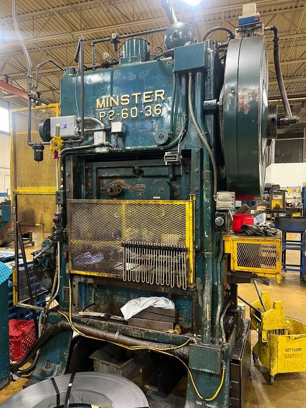 60 Ton, Minster #P2-60-36 Piecemaker, high speed straight side double crank, 3" stroke, 13.5" Shut Height, 3" - Image 2