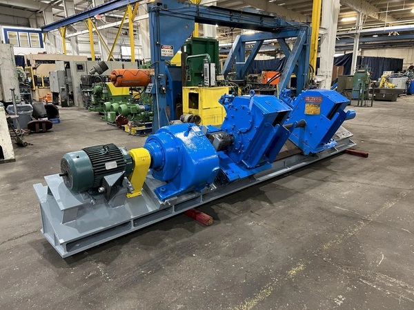 72" x 1/4" Butech, Dual Rotary Scrap Choppers, Carbon Steel, 13" arbor, 40 HP, AB PowerFlex 700, blades, 1995 - Image 1