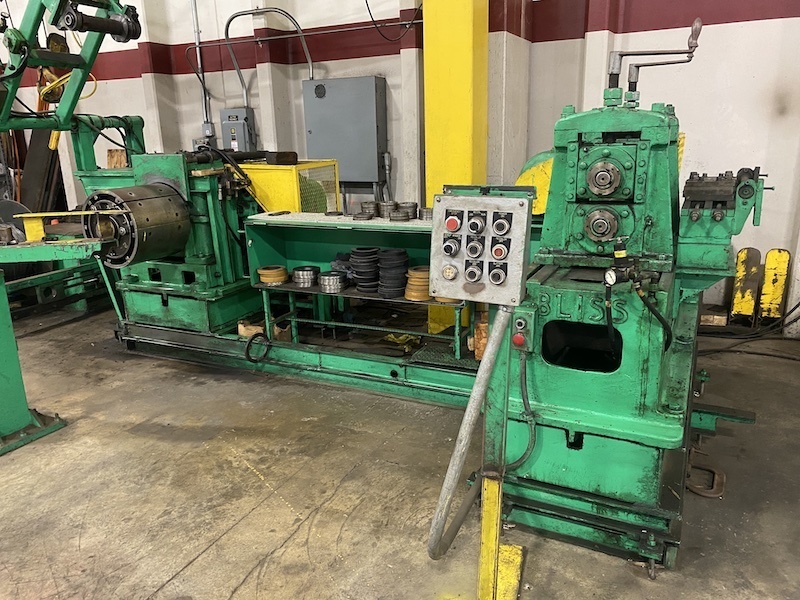12" x .125" Bliss slitting line, 4000 lb., knives & tooling, complete - Image 10
