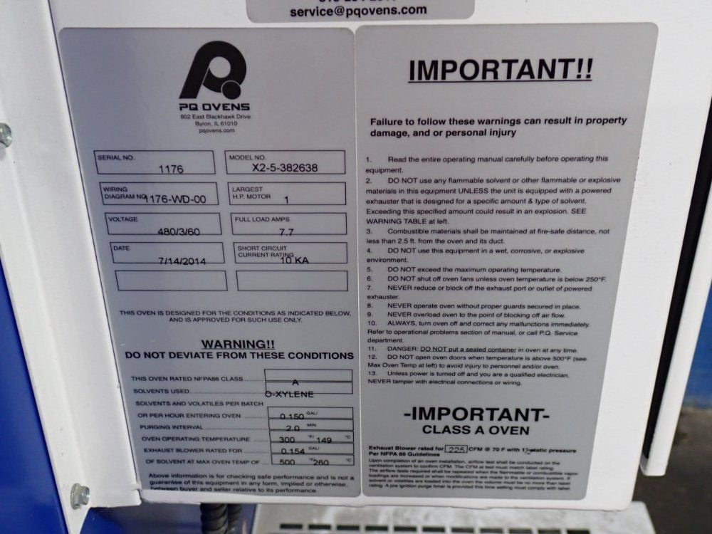 PQ #X2-5-382638, Gas Oven, 480 V., 2014 - Image 8
