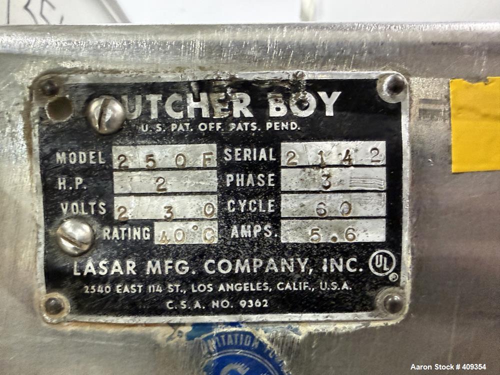 Butcher Boy #250F, Meat Mixer, 200 lb capacity, 3ph, 2 HP, 230 V., casters - Image 10