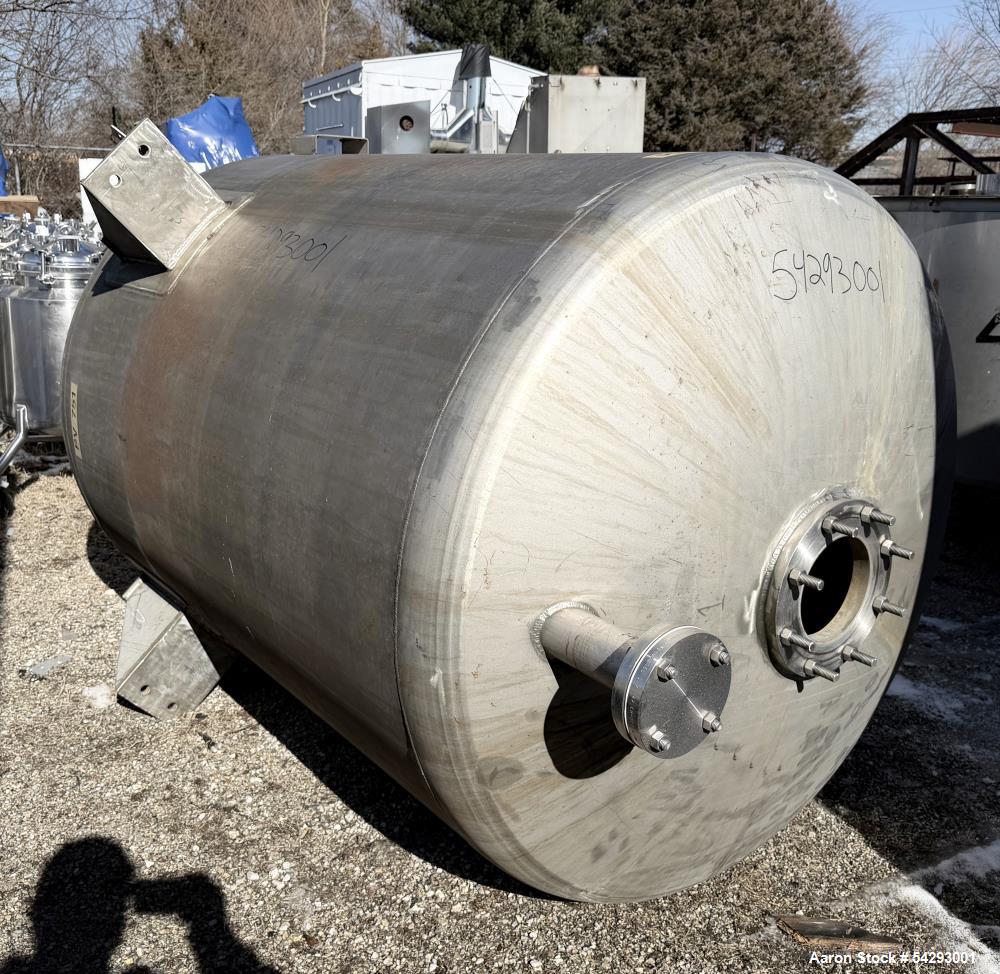940 gallon, Perry, Storage Tank, Alloy 20, 60" diameter x 72" straight side, dish top & bottom, 15 psi - Image 2