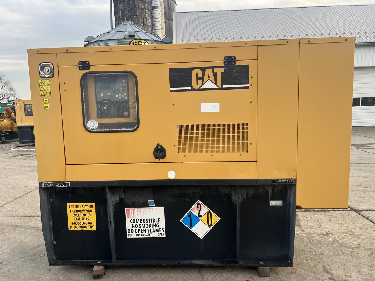 60 KW Caterpillar #C4.4, Diesel Generator Set, Sound Attenuated Enclosure, Base Fuel Tank, 120/240 Volts, 411 - Image 1