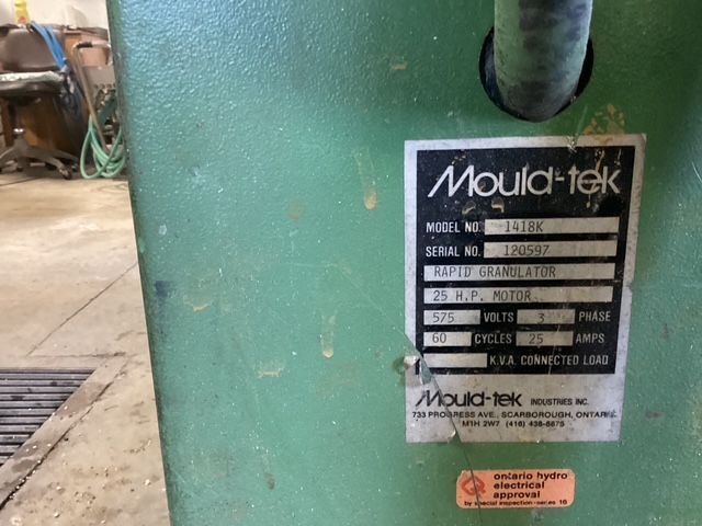 Sutorbilt Mould Tek #1418K, granulator system, 25 HP, 2 conveyors, Mettler Toledo metal detector system - Image 9