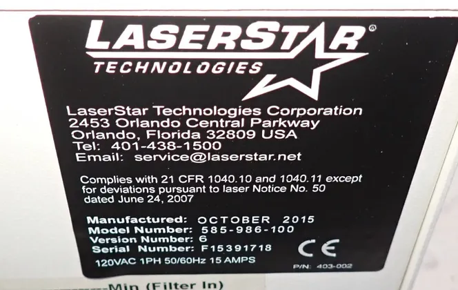 LaserStar Technologies #585-986-100, Laser Welder, w/Lenses, 120 V, 2015 - Image 5