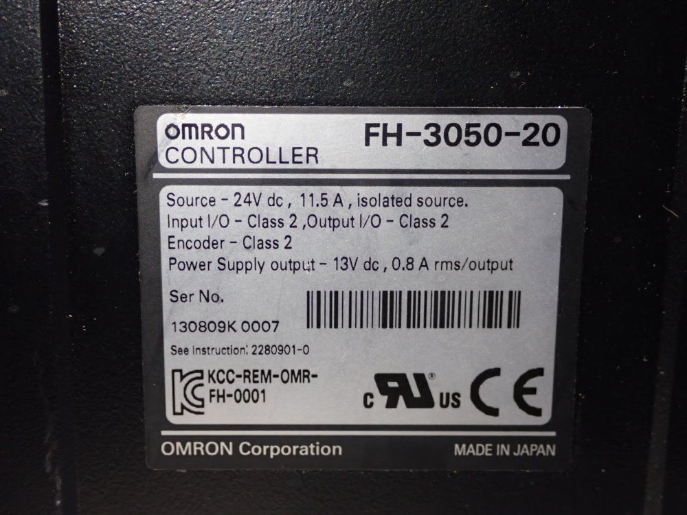Omron #FH-3050-20, Controller, 11.5 Amps, 24 VDC - Image 4