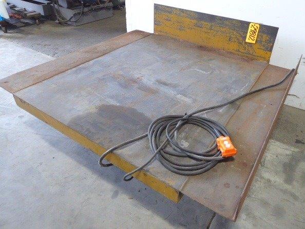 6000 lb. ECOA Hydraulic Lift/tilt Table, 60" x 65" platform, 10" Lowered, Pendant Control - Image 3