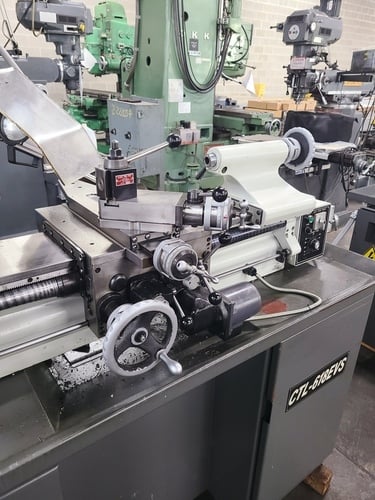 Cyclematic #CTL-618EVS, cnc lathe, 11" swing, 18" centers, 5" chuck, 4000 RPM, digital read out, 6" swing - Image 4