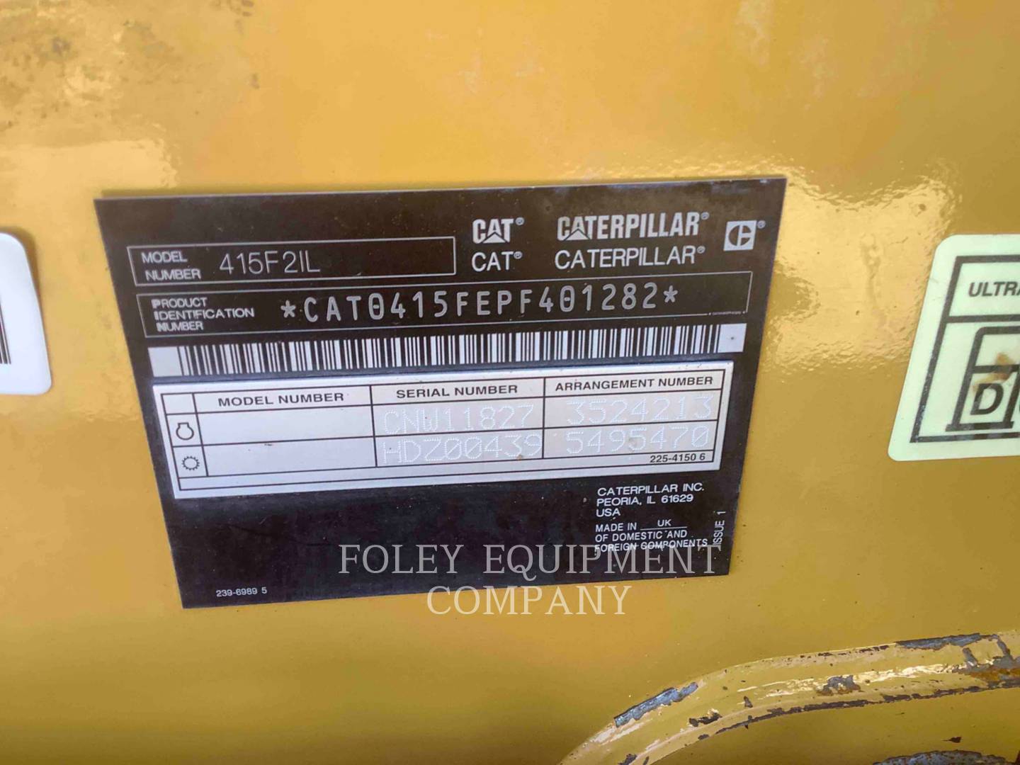 Cat 415F2ILO, Backhoe Loader, 3465 hours, S/N: PF401282, 2020 - Image 5