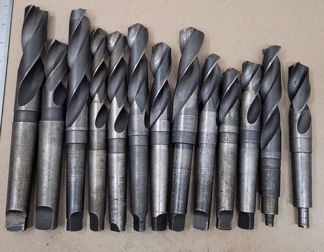 HSS, twist drills, Tapered shank, Set of 13- Various Sizes - Image 2