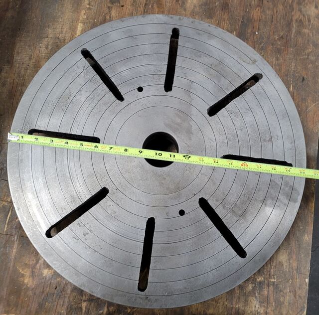 20" diameter lathe face plate, D1-6 camlock mount - Image 4