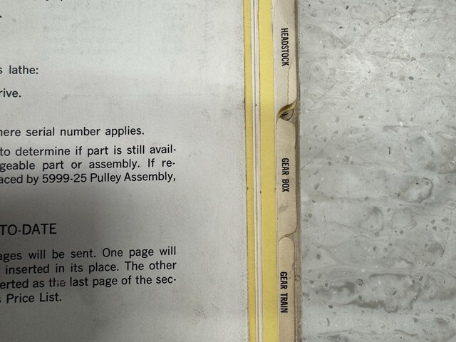 Original Clausing 5900 Series 12-Inch Lathe Dealer's Master Parts Catalog Manual - Image 8