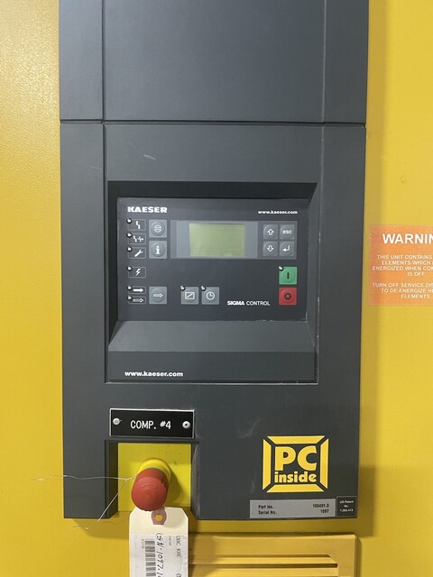 862 cfm, 125 psig, Kaeser #DSD-200, Rotary Screw Air Compressor, 200 HP, Air Cooled Sigma Control, 1785 RPM - Image 2