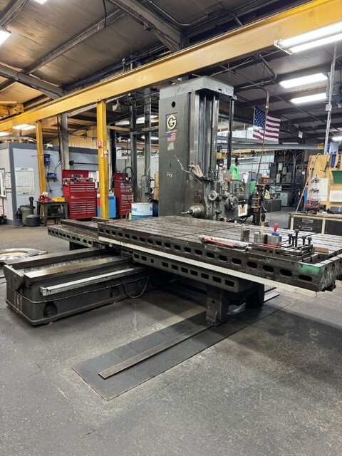 No. 65-D5-T Gidding & Lewis horizontal boring mill Hypro, 5" spindle, 60" x 120" Table, 975 RPM, Table Type - Image 1
