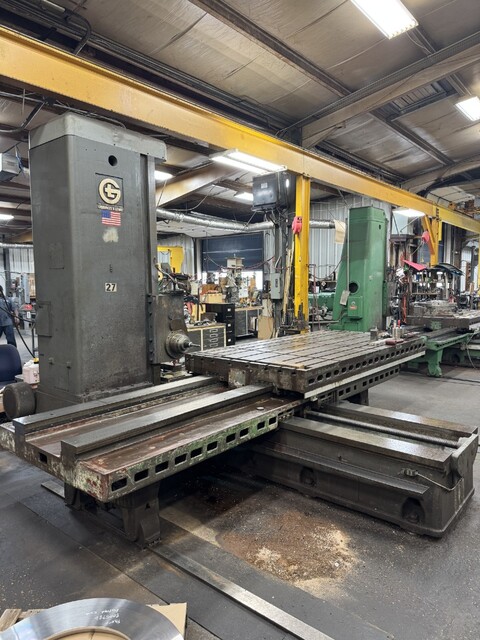 No. 65-D5-T Gidding & Lewis horizontal boring mill Hypro, 5" spindle, 60" x 120" Table, 975 RPM, Table Type - Image 2