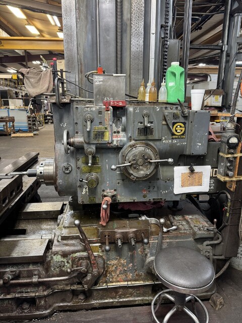 No. 65-D5-T Gidding & Lewis horizontal boring mill Hypro, 5" spindle, 60" x 120" Table, 975 RPM, Table Type - Image 3