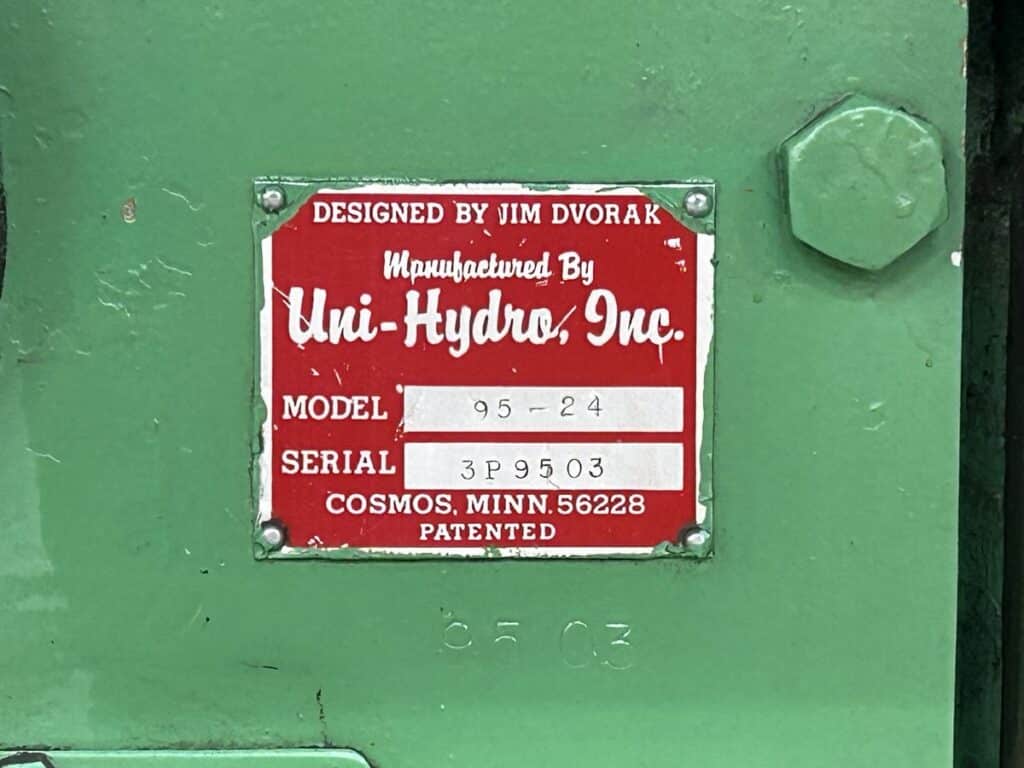 6" x 6" x 1/2" Uni-Hydro #95-24, hydraulic ironworker with tooling, 95 ton, 14" throat, manual - Image 8