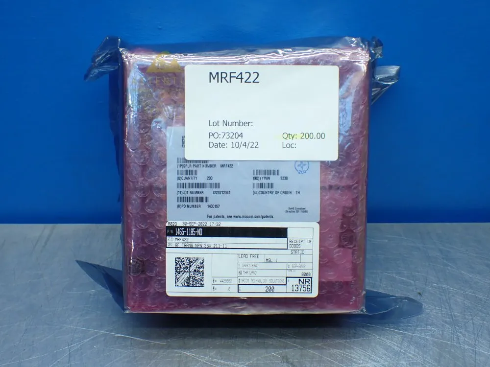 Macom #MRF422, Silicon Power Transistors, LOT of 200, Chassis Mount, 2022 - Image 1